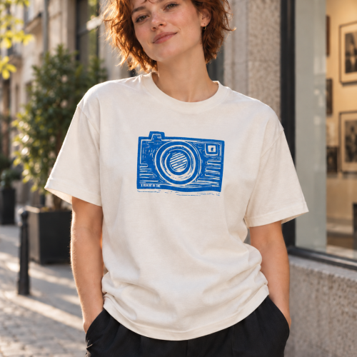 Kobaltblaue Kamera Retro